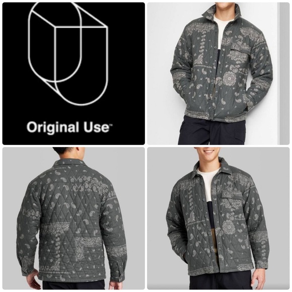 Original Use | Jackets & Coats | Original Use Mens Paisley Print Gray ...